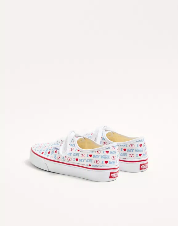 Valentino Valentino Garavani And Vans Low-Top Trainer In Valentino Vans Love Print Fabric - Image 4